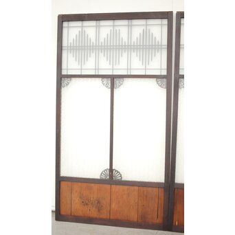 プレスガラス 中型ガラス建具 2枚1組　GD0079 