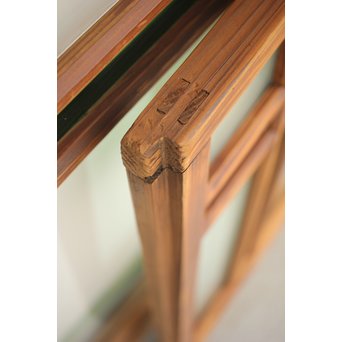 緑色ガラス 中型建具 2枚1組　GD0080Y 