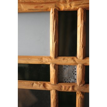 緑色ガラス 中型建具 2枚1組　GD0080Y 