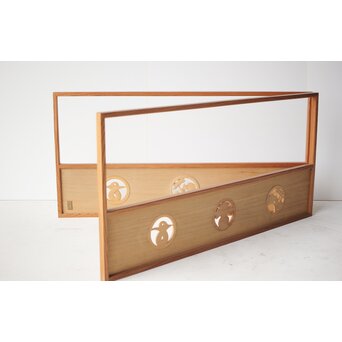 横山一夢 円文二曲 風炉先屏風 共箱　X321 