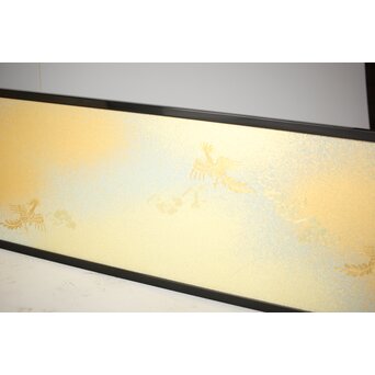 表具師 奥村吉兵衛【瑞鳳腰風炉先屏風】自筆画賛 鵬雲斎書付 共箱　Z275 