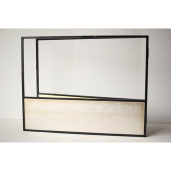 表具師 奥村吉兵衛【瑞鳳腰風炉先屏風】自筆画賛 鵬雲斎書付 共箱　Z275 