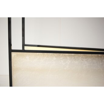 表具師 奥村吉兵衛【瑞鳳腰風炉先屏風】自筆画賛 鵬雲斎書付 共箱　Z275 