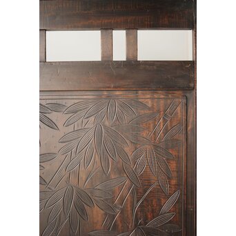 古軽井沢彫 竹文衝立/パーテーション　X322 