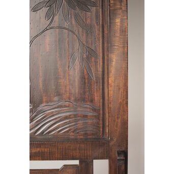 古軽井沢彫 竹文衝立/パーテーション　X322 