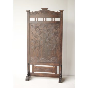 古軽井沢彫 竹文衝立/パーテーション　X322 