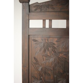 古軽井沢彫 竹文衝立/パーテーション　X322 