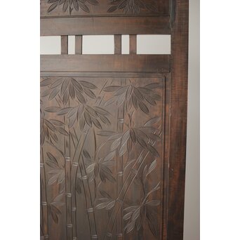 古軽井沢彫 竹文衝立/パーテーション　X322 