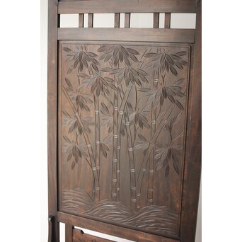 古軽井沢彫 竹文衝立/パーテーション　X322 