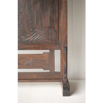 古軽井沢彫 竹文衝立/パーテーション　X322 