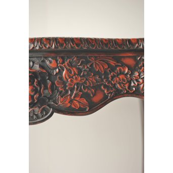 皇室系菊木彫 鎌倉彫机　T445 