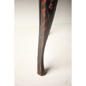 皇室系菊木彫 鎌倉彫机　T445 