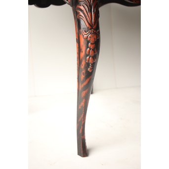 皇室系菊木彫 鎌倉彫机　T445 