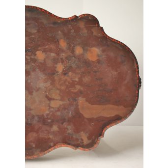 皇室系菊木彫 鎌倉彫机　T445 