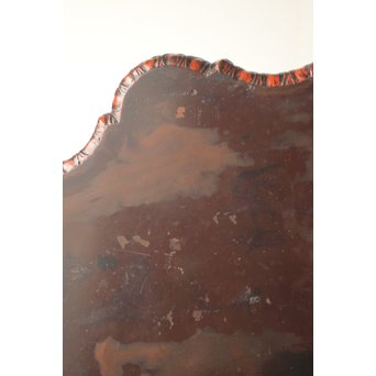 皇室系菊木彫 鎌倉彫机　T445 