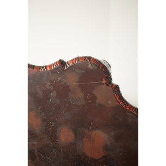 皇室系菊木彫 鎌倉彫机　T445 