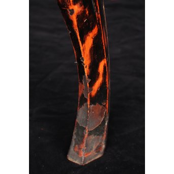 皇室系菊木彫 鎌倉彫机　T445 