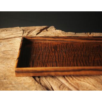 上杢長方煎茶盆/香盆　X323 