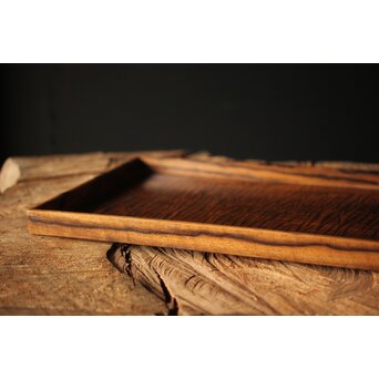 上杢長方煎茶盆/香盆　X323 