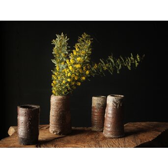 サンカローク窯 宋胡禄 窯道具 サヤ 花器 4点1組　P306