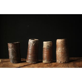 サンカローク窯 宋胡禄 窯道具 サヤ 花器 4点1組　P306 