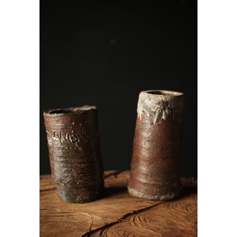 サンカローク窯 宋胡禄 窯道具 サヤ 花器 4点1組　P306 