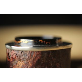 稲尾誠中斎 如意庵 梅古木香合 立花大亀書付 大徳寺 共布 共箱　Q284 