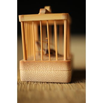 山田竹遊 竹虫籠香合　U266 