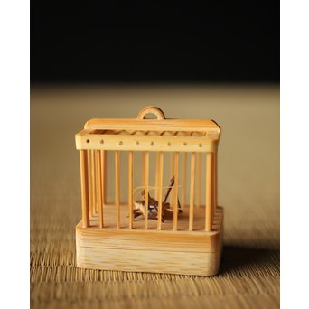 山田竹遊 竹虫籠香合　U266 