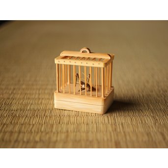 山田竹遊 竹虫籠香合　U266