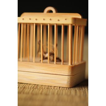 山田竹遊 竹虫籠香合　U266 