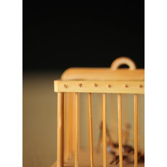 山田竹遊 竹虫籠香合　U266 