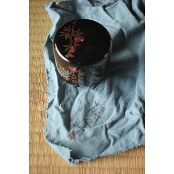 加賀蒔絵師 坂下雄峰 南天蒔絵 大棗 共箱　Q287 