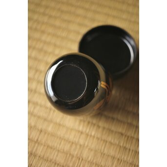 加賀蒔絵師 坂下雄峰 山茶花蒔絵 大棗 共箱　Q288 