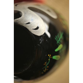 吉田一峰 鵬雲斎好 流水春草蒔絵 大棗 共箱　Q289 