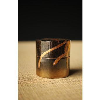 宗勝作 鳳凰蒔絵 中次/棗　Q290 