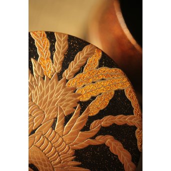 宗勝作 鳳凰蒔絵 中次/棗　Q290 