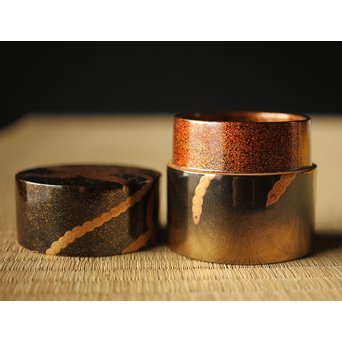 宗勝作 鳳凰蒔絵 中次/棗　Q290 