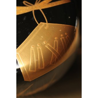 細川司光 稲穂蒔絵 大棗 共箱　Q291 