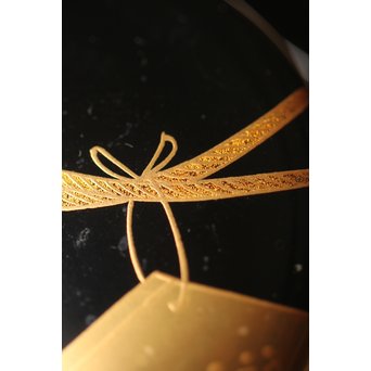 細川司光 稲穂蒔絵 大棗 共箱　Q291 