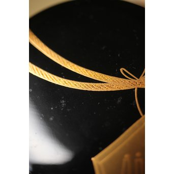 細川司光 稲穂蒔絵 大棗 共箱　Q291 