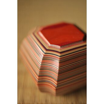 正春作 堆漆香合　Q291 