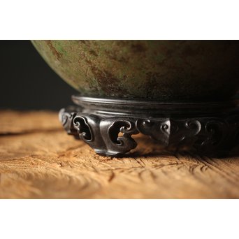 田中一秋×岡崎雪聲 合作 青銅鍑式花瓶　M295 