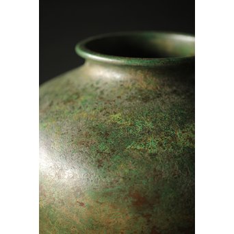 田中一秋×岡崎雪聲 合作 青銅鍑式花瓶　M295 
