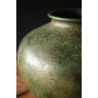 田中一秋×岡崎雪聲 合作 青銅鍑式花瓶　M295 