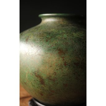 田中一秋×岡崎雪聲 合作 青銅鍑式花瓶　M295 