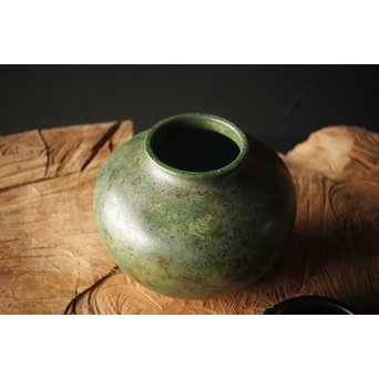 田中一秋×岡崎雪聲 合作 青銅鍑式花瓶　M295 