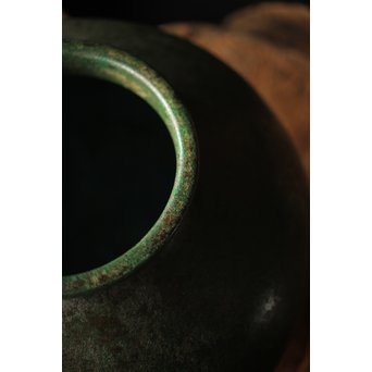 田中一秋×岡崎雪聲 合作 青銅鍑式花瓶　M295 