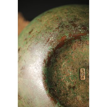 田中一秋×岡崎雪聲 合作 青銅鍑式花瓶　M295 