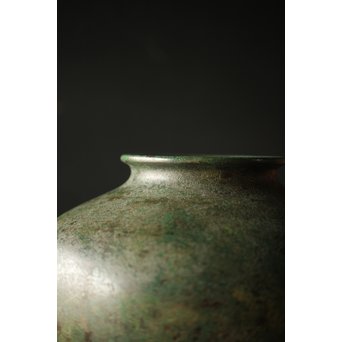 田中一秋×岡崎雪聲 合作 青銅鍑式花瓶　M295 